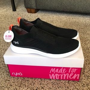 NWT Ryka Myla Black Knit Shoes